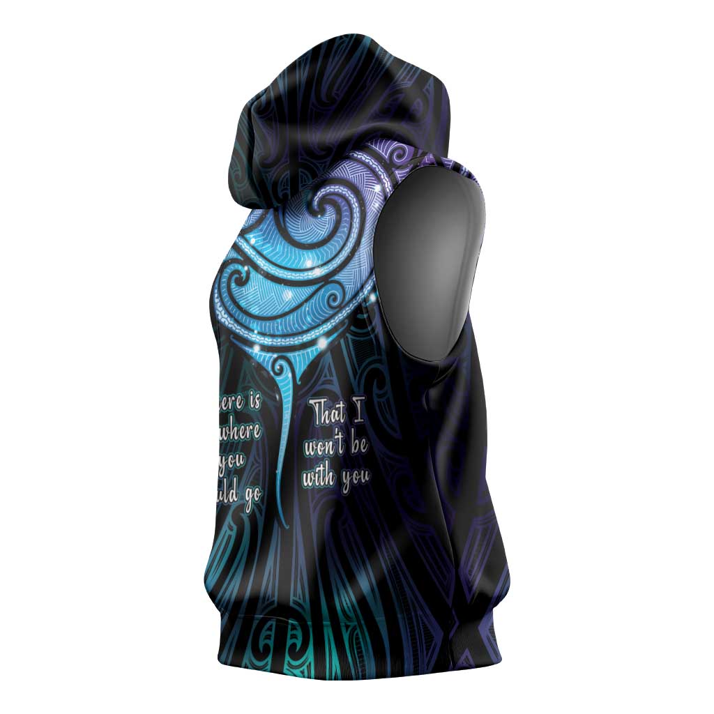 Aotearoa Maori Te Whai Rahi Sleeveless Hoodie Tala - Nowhere You Could Go That I Won't Be With You - Aussie Hoodie