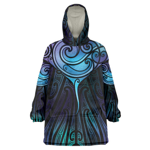 Aotearoa Maori Te Whai Rahi Wearable Blanket Hoodie Tala - Nowhere You Could Go That I Won't Be With You - Aussie Hoodie