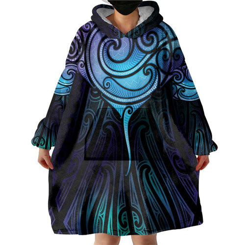 Aotearoa Maori Te Whai Rahi Wearable Blanket Hoodie Tala - Nowhere You Could Go That I Won't Be With You - Aussie Hoodie
