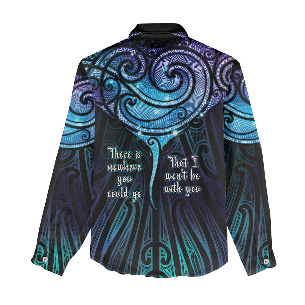 Aotearoa Maori Te Whai Rahi Women Casual Shirt Tala - Nowhere You Could Go That I Won't Be With You - Aussie Hoodie