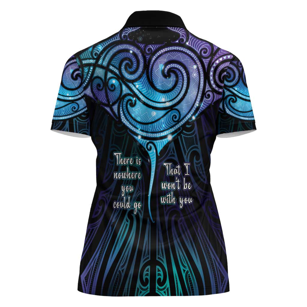 Aotearoa Maori Te Whai Rahi Women Polo Shirt Tala - Nowhere You Could Go That I Won't Be With You - Aussie Hoodie