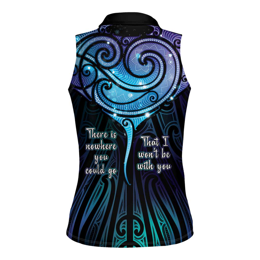 Aotearoa Maori Te Whai Rahi Women Sleeveless Polo Shirt Tala - Nowhere You Could Go That I Won't Be With You - Aussie Hoodie