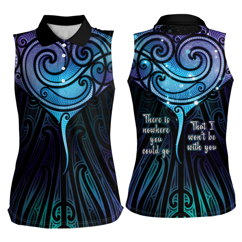 Aotearoa Maori Te Whai Rahi Women Sleeveless Polo Shirt Tala - Nowhere You Could Go That I Won't Be With You - Aussie Hoodie