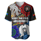 NAIDOC Week 2024 Indigenous Baseball Jersey Keep The Fire Burning