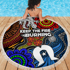 NAIDOC Week 2024 Indigenous Beach Blanket Keep The Fire Burning