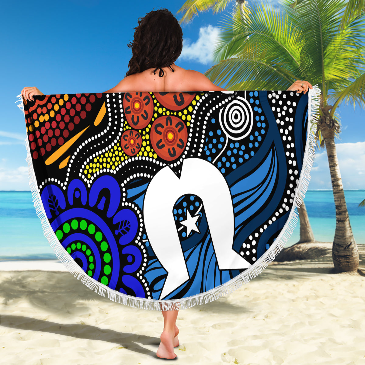 NAIDOC Week 2024 Indigenous Beach Blanket Keep The Fire Burning