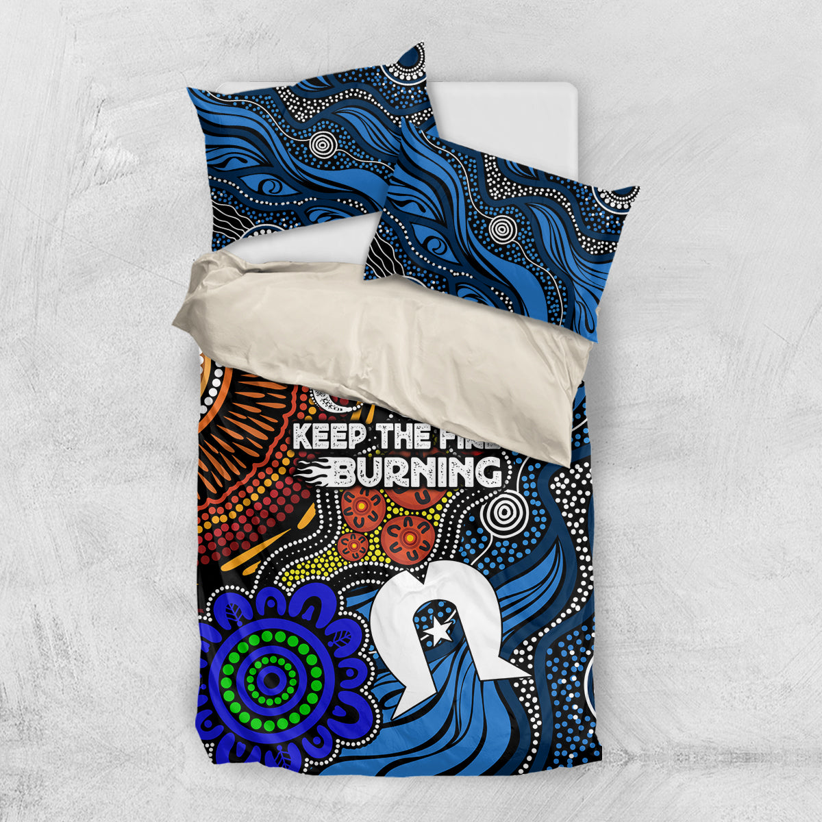 NAIDOC Week 2024 Indigenous Bedding Set Keep The Fire Burning