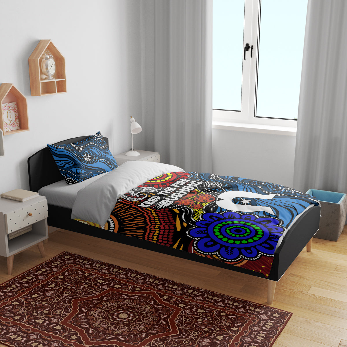 NAIDOC Week 2024 Indigenous Bedding Set Keep The Fire Burning