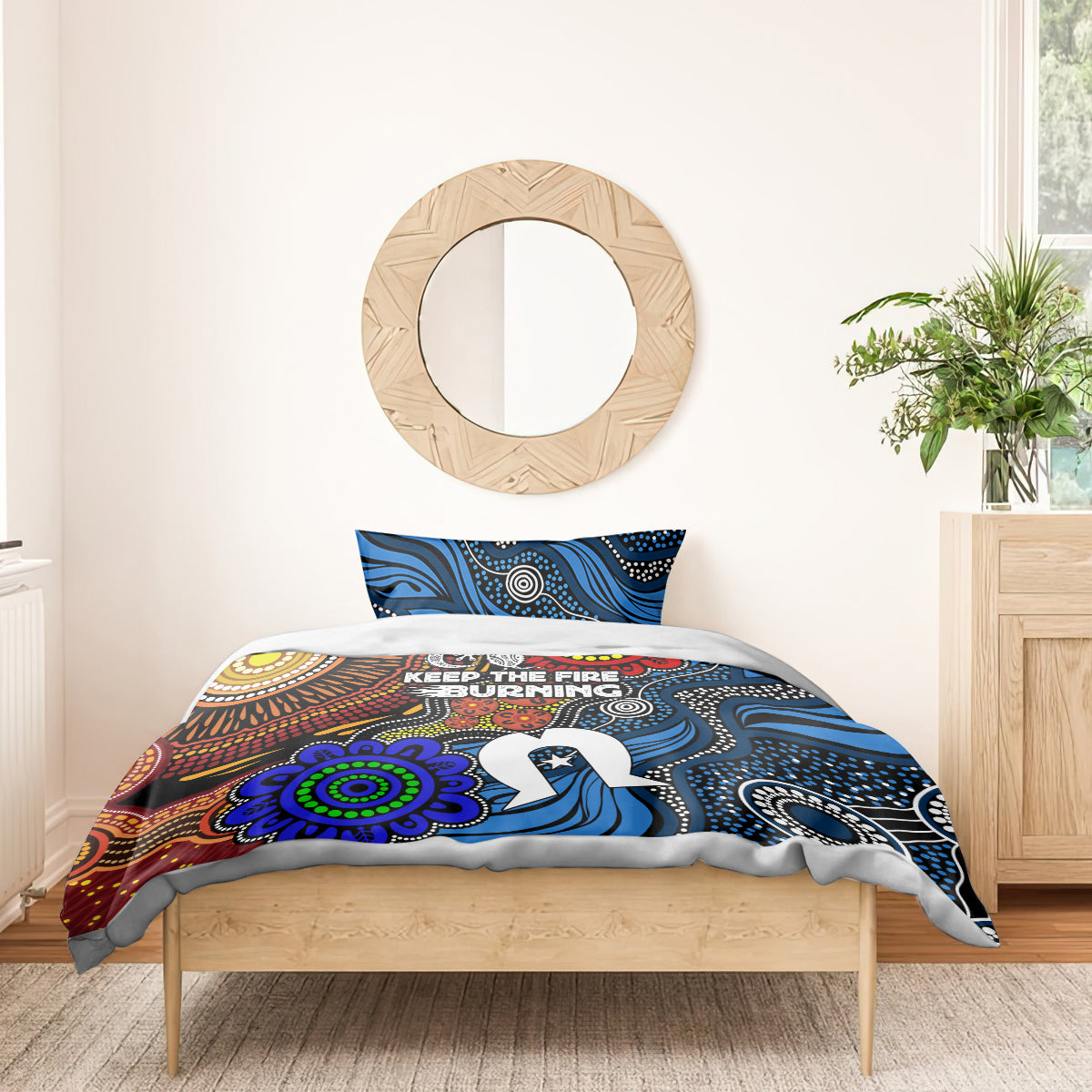 NAIDOC Week 2024 Indigenous Bedding Set Keep The Fire Burning