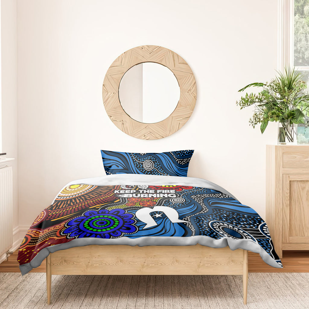 NAIDOC Week 2024 Indigenous Bedding Set Keep The Fire Burning