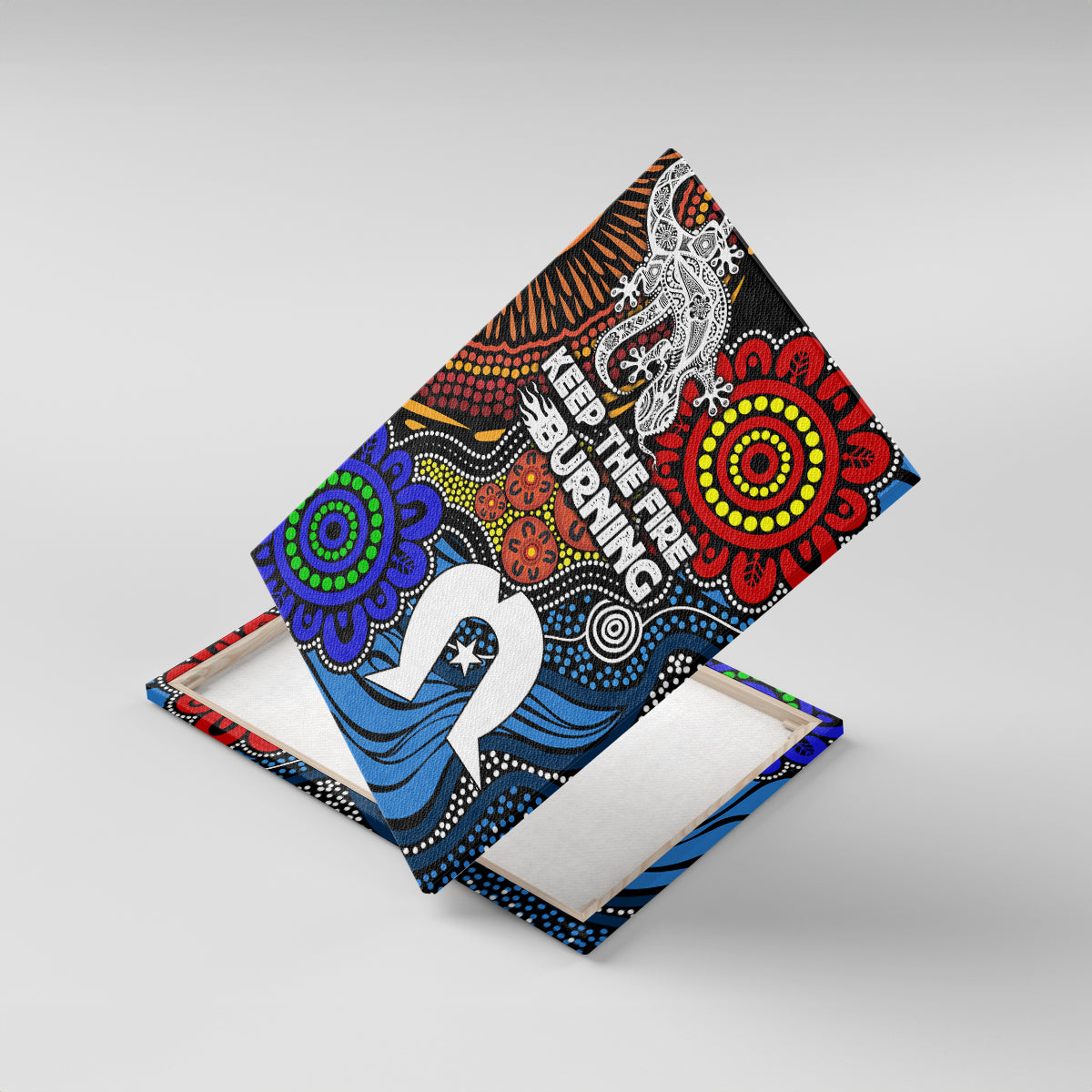 NAIDOC Week 2024 Indigenous Canvas Wall Art Keep The Fire Burning