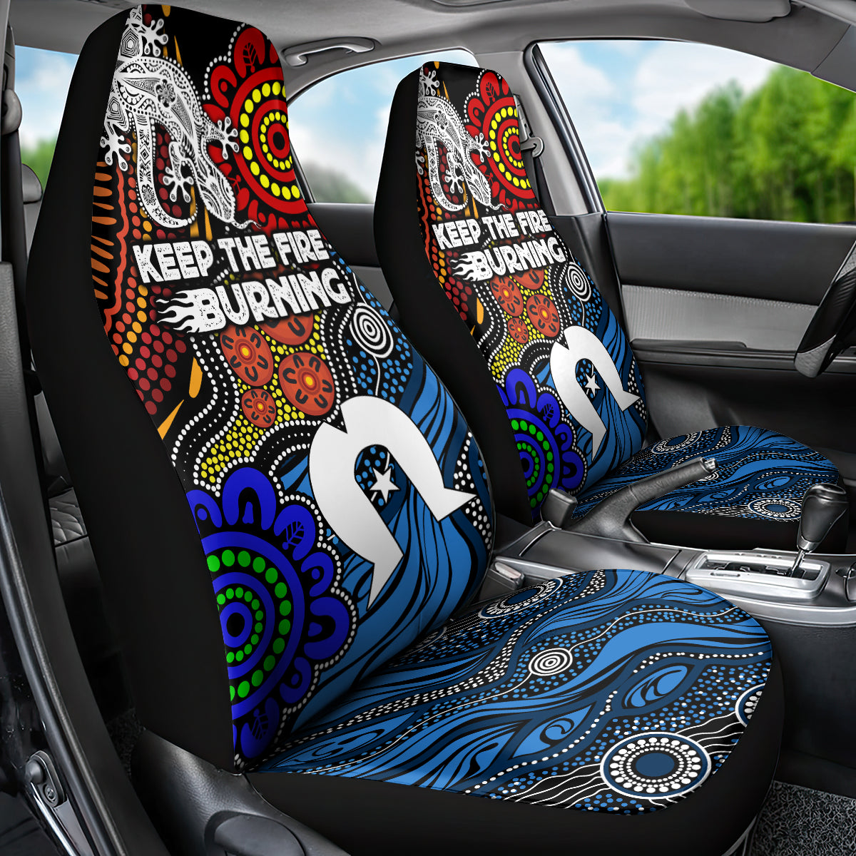 NAIDOC Week 2024 Indigenous Car Seat Cover Keep The Fire Burning