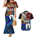 NAIDOC Week 2024 Indigenous Couples Matching Mermaid Dress and Hawaiian Shirt Keep The Fire Burning