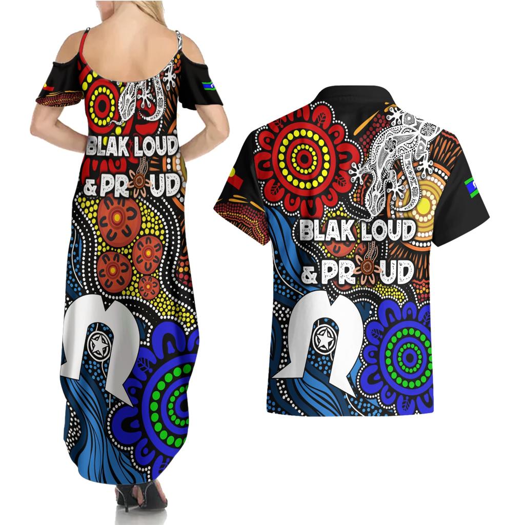NAIDOC Week 2024 Indigenous Couples Matching Summer Maxi Dress and Hawaiian Shirt Keep The Fire Burning