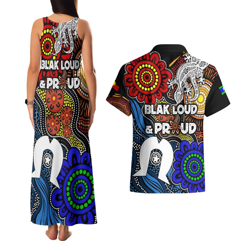 NAIDOC Week 2024 Indigenous Couples Matching Tank Maxi Dress and Hawaiian Shirt Keep The Fire Burning