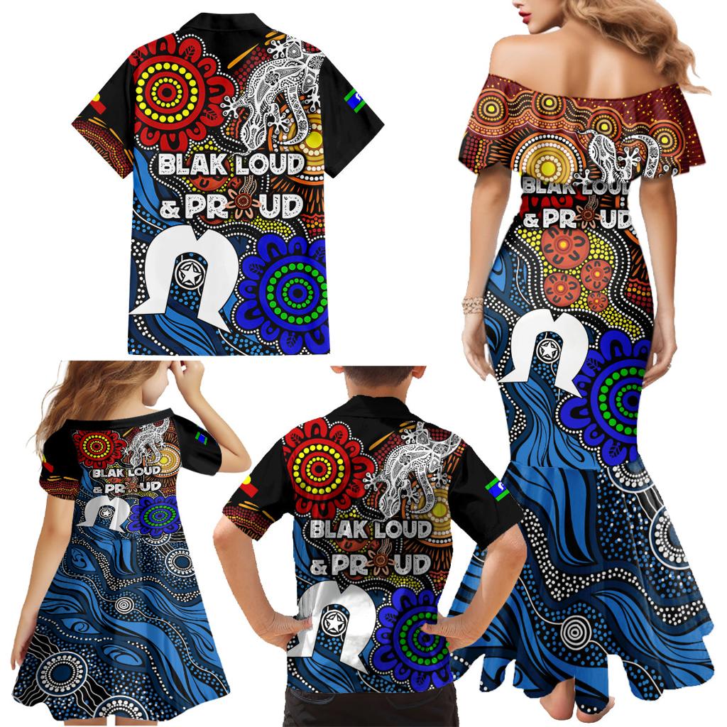 NAIDOC Week 2024 Indigenous Family Matching Mermaid Dress and Hawaiian Shirt Keep The Fire Burning