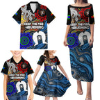 NAIDOC Week 2024 Indigenous Family Matching Puletasi and Hawaiian Shirt Keep The Fire Burning