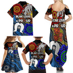 NAIDOC Week 2024 Indigenous Family Matching Summer Maxi Dress and Hawaiian Shirt Keep The Fire Burning