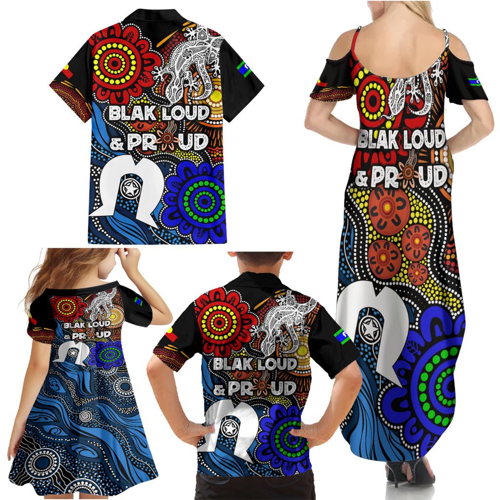 NAIDOC Week 2024 Indigenous Family Matching Summer Maxi Dress and Hawaiian Shirt Keep The Fire Burning