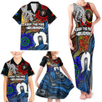 NAIDOC Week 2024 Indigenous Family Matching Tank Maxi Dress and Hawaiian Shirt Keep The Fire Burning