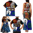 NAIDOC Week 2024 Indigenous Family Matching Tank Maxi Dress and Hawaiian Shirt Keep The Fire Burning