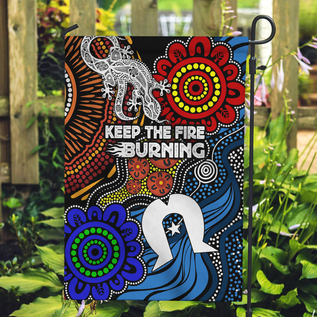 NAIDOC Week 2024 Indigenous Garden Flag Keep The Fire Burning
