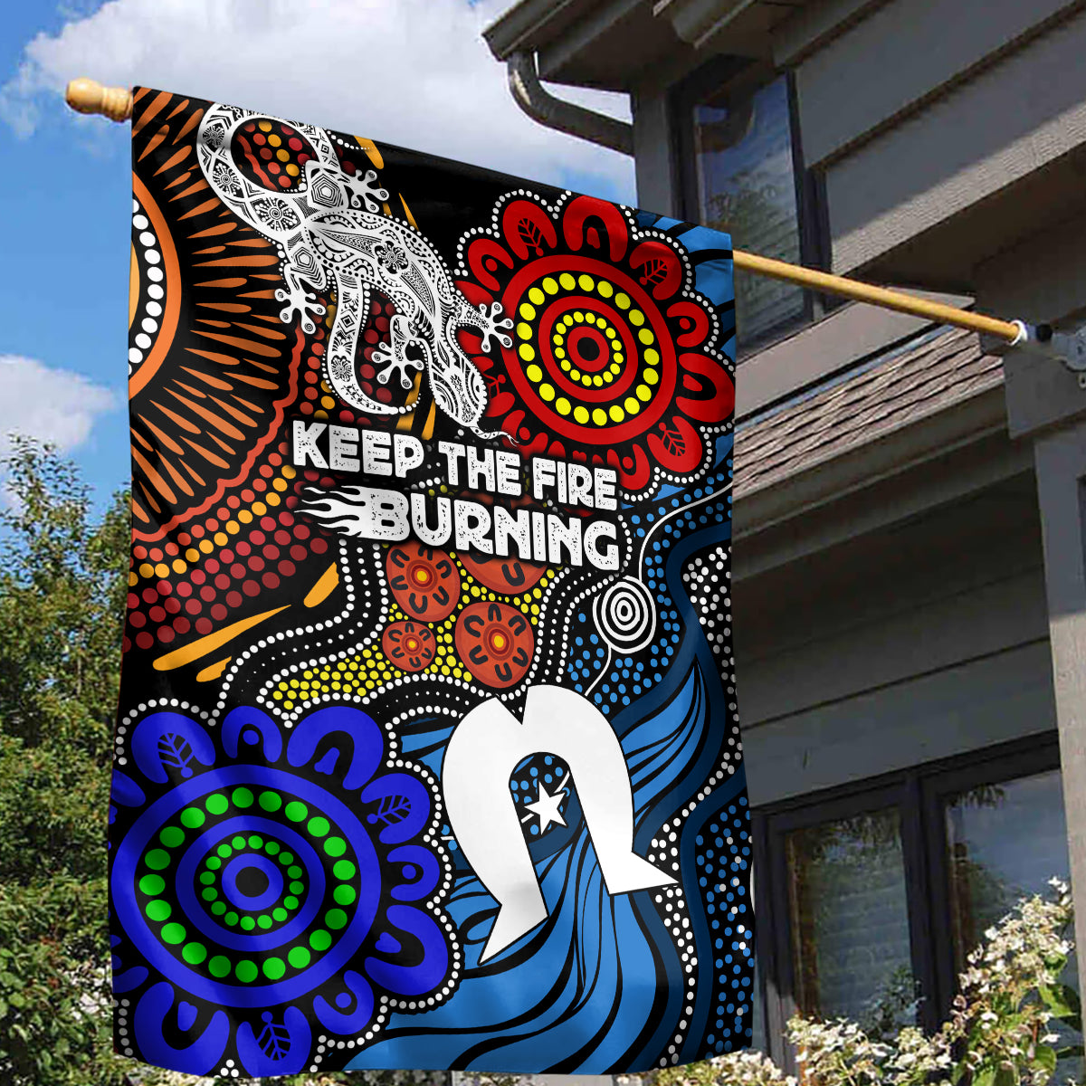 NAIDOC Week 2024 Indigenous Garden Flag Keep The Fire Burning