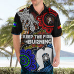 NAIDOC Week 2024 Indigenous Hawaiian Shirt Keep The Fire Burning