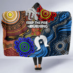 NAIDOC Week 2024 Indigenous Hooded Blanket Keep The Fire Burning