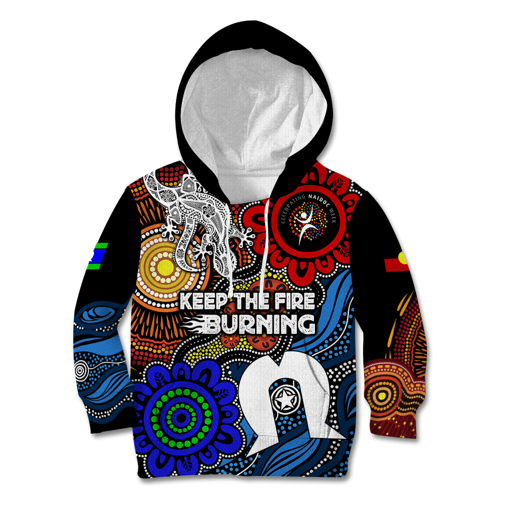 NAIDOC Week 2024 Indigenous Kid Hoodie Keep The Fire Burning