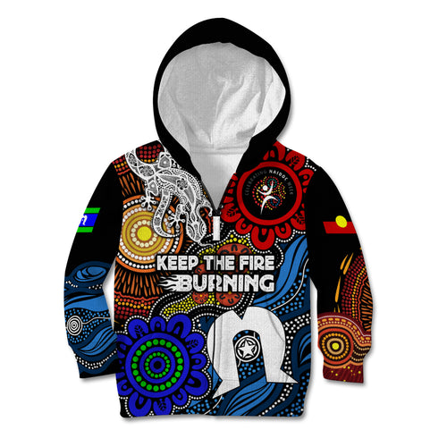 NAIDOC Week 2024 Indigenous Kid Hoodie Keep The Fire Burning