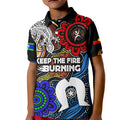 NAIDOC Week 2024 Indigenous Kid Polo Shirt Keep The Fire Burning