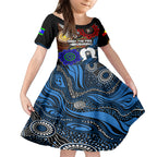 NAIDOC Week 2024 Indigenous Kid Short Sleeve Dress Keep The Fire Burning