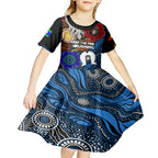 NAIDOC Week 2024 Indigenous Kid Short Sleeve Dress Keep The Fire Burning