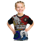 NAIDOC Week 2024 Indigenous Kid T Shirt Keep The Fire Burning