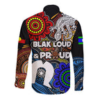 NAIDOC Week 2024 Indigenous Long Sleeve Button Shirt Keep The Fire Burning