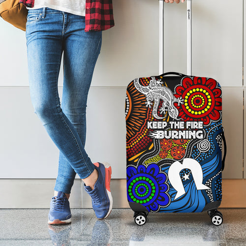 NAIDOC Week 2024 Indigenous Luggage Cover Keep The Fire Burning