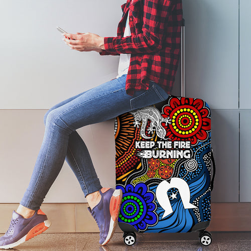 NAIDOC Week 2024 Indigenous Luggage Cover Keep The Fire Burning