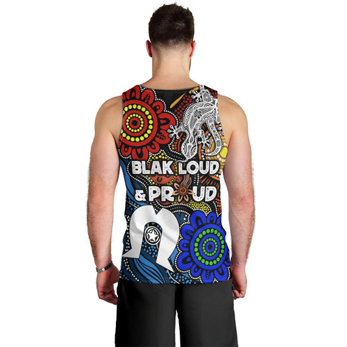 NAIDOC Week 2024 Indigenous Men Tank Top Keep The Fire Burning