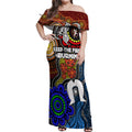 NAIDOC Week 2024 Indigenous Off Shoulder Maxi Dress Keep The Fire Burning