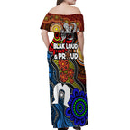 NAIDOC Week 2024 Indigenous Off Shoulder Maxi Dress Keep The Fire Burning