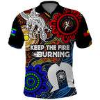 NAIDOC Week 2024 Indigenous Polo Shirt Keep The Fire Burning