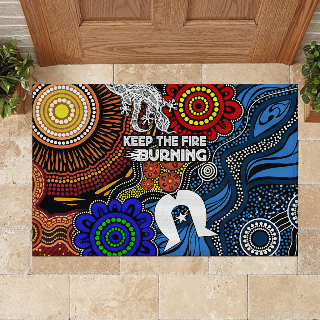 NAIDOC Week 2024 Indigenous Rubber Doormat Keep The Fire Burning