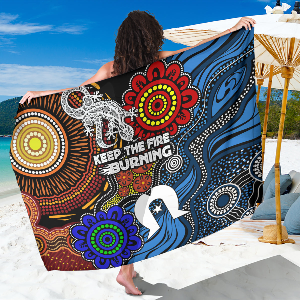 NAIDOC Week 2024 Indigenous Sarong Keep The Fire Burning