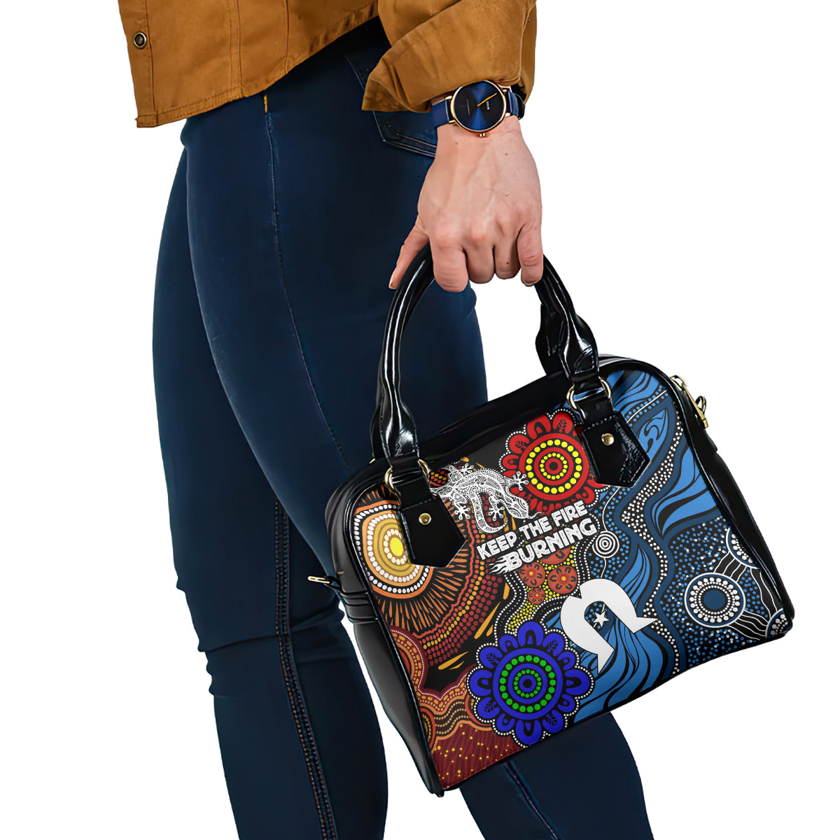NAIDOC Week 2024 Indigenous Shoulder Handbag Keep The Fire Burning