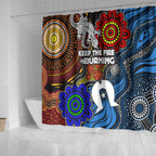 NAIDOC Week 2024 Indigenous Shower Curtain Keep The Fire Burning