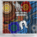NAIDOC Week 2024 Indigenous Shower Curtain Keep The Fire Burning