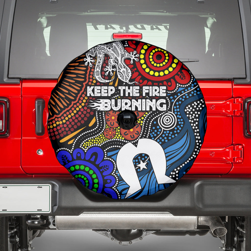 NAIDOC Week 2024 Indigenous Spare Tire Cover Keep The Fire Burning