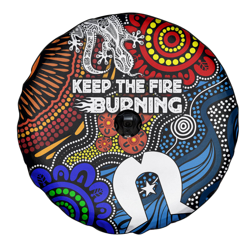NAIDOC Week 2024 Indigenous Spare Tire Cover Keep The Fire Burning