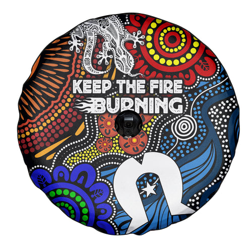 NAIDOC Week 2024 Indigenous Spare Tire Cover Keep The Fire Burning